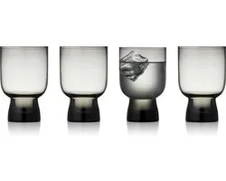 Lyngby Glas Sorrento Verre à eau 30 cl 4 pièces Fumé