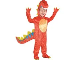 Amscan Kostuum Dino Junior Polyester Oranje Maat 104/116