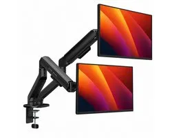 GAME HERO® Bras pour Écran 2 Écrans - Support Double Moniteur - 17-32 pouces (2x10kg) - Noir