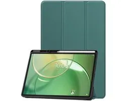 Étui compatible avec Lenovo Idea Tab Pro Gen 2 - Fin et robuste - Étui portefeuille Trifold - Coque rigide - Avec découpe compatible avec le stylo Lenovo - Étui rigide - Étui pour tablette - Vert foncé