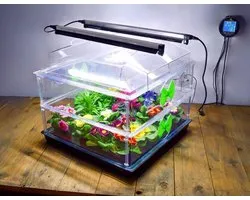 Propagator Vitopod 50W Verwarmde kweekbak Verwarmd met geïntegreerde groeilampen en thermostaat - 39 cm hoog