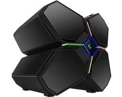 DeepCool QuadStellar Infinity PC Case, 6x Tempered Glass Panels, Dedicated Ventilation Panels, RGB Front Panel, 1xUSB Type-C/1xAudio