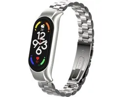 Bracelet Acier Strap-it Xiaomi Mi Band 7 - Argent