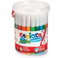 CARIOCA JUMBO stiften - 50 stuks in pot - Maxi-Punt 6 mm - Afwasbaar - Kleurstiften voor kinderen
