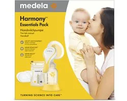 Medela Harmony Essentials Pack - Enkele Handkolf Set - Inclusief Medela Bewaarzakjes & Medela Ultra-Ademende Zoogkompressen