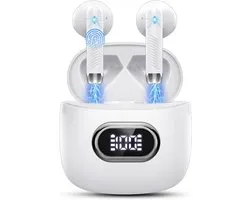 SnelShoppen - Wireless Earbuds Bluetooth 5.3 Mini In-Ear Koptelefoon met ENC Noise Cancelling Microfoon, 42Uur Accuduur, HiFi Stereo, Sport IP7, Draad