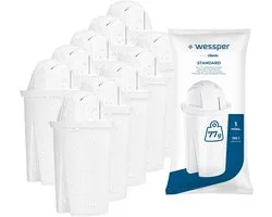 Wessper, waterfilterpatronen voor waterkan, filterpatroon, vervanging voor Brita Classic, Dafi, Aquaphor, Laica, 10 stuks