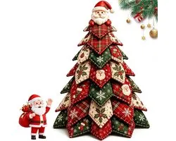 DIY quilted Christmas tree craft kit with instructions