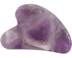 DreamGlow Gua Sha Steen – Amethist – Guasha Schraper voor Gezichtsmassage