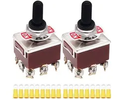 Dailygoody - Rocker Switch Heavy Duty 3Pdt 9 Terminal On/Off/On - 2