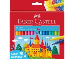 Faber Castell Viltstiften 36 Stuks Uitwasbaar Karton Etui
