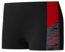 Speedo Dive Aquashort Maillot de bain de sport pour garçons - Noir/Rouge