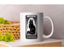 Mok Professional Overthinker - Cats - Tarot - Gift - Cadeau - CatLovers - Meow - KittyLove - Katten - Kattenliefhebbers - Katjesliefde - Prrrfect