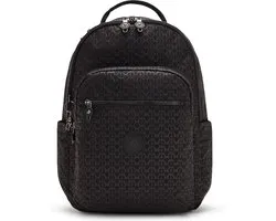 kipling sac à dos de loisirs pour ordinateur portable Basic Plus Seoul Backpack Signature Emb noir