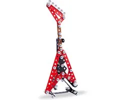Metalcraft Mini Electrische Gitaar modelbouw | Metalen Constructie bouwset | DIY 3D Puzzel | Met gereedschappen | Muziekinstrument bouwpakket voor volwassenen en kinderen | Educatief speelgoed | 169 onderdelen