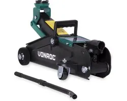 VONROC Autokrik – Garagekrik – 2 ton – Max. 33 cm. – Incl. lange hef hendel