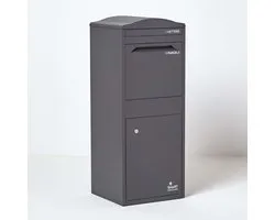 Smart Parcel Box™ Pakketbrievenbus – Pakketbox / Pakketkluis – Gegalvaniseerd Staal – Gebogen Dak – Grijs