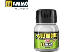 AMMO MIG 2058 Ultra Glue MATT pour gravure, pièces transparentes et plus encore - Pot de colle - Colle 40 ml