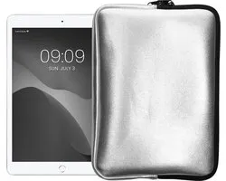 kwmobile universele tablet hoes - Stevige stijlvolle hoes voor tablets - Neopreen tablet sleeve - Compatibel met 9,7"-11" Tablet - zilver
