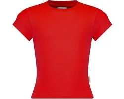 T-shirt côtelé Vingino Icon-Crop pour filles - Goji berry