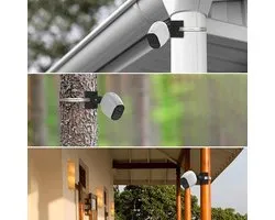 Camerahouder, wandhouder met 1/4" schroef, 360° verstelbaar, voor Ring camera buiten, Eufy eufyCam 3, 3C, 2, 2C, 2C Pro, Wyze Cam Pan, Arlo Ultra 2 (Zwart)