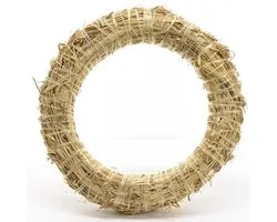 Decoris krans van stro - 50 x 8 cm - DIY kransen maken - deurkrans - kerstkrans
