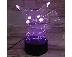 Samstyle - Game LED Lamp - 16 kleuren - 3D Game Light - Pikachu - Pokémon - Afstandsbediening - Sfeerlamp