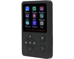 MP3 Player/MP4 Player, USB2.0 Thin Lightweight Portable Color Screen HiFi Music Player Support 32GB Memory SD Card(Black)