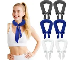 6 Stuks Herbruikbare Nekkoeler - Koelsjaal - Ijssjaal - Multifunctionele Koelbandana - Verkoeling Nek - Koelring Voor De Nek - Opvliegers - Zomer - Koeling - Direct Verkoelend - Koelsjaal Dames - Geschikt Voor Zomerse Hitte, Sporten, Kamperen, Werken