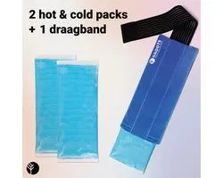 Groots Hot Cold Pack - Gel Pack avec support avec fermeture Velcro 29 cm x 12 cm - Ice Pack réutilisable - Compresse chaude et froide