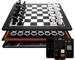 GoChess Slim Elektronisch Schaakbord met App – AI Schaakcomputer & Online Multiplayer – 32 Niveau’s – LED Coaching – Oplaadbaar & Bluetooth – Schaakspel Inclusief Schaakstukken