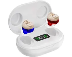 OTC Hearing Aids for Seniors - Rechargeable Invisible Hearing Aids with AI Noise Cancellation, 100+ Hours Battery Life, Comfort Fit Ear Canal Design