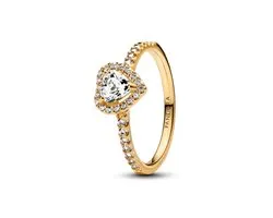 Pandora 168421C01 - Sparkling Heart - Goudkleurig - Ring-56 is maat 17.75
