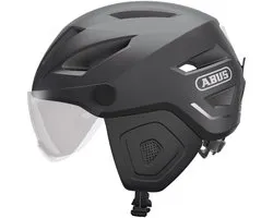 Casque de vélo ABUS Pedelec 2.0 ACE - Titan - Taille L (56-62 cm) Approuvé NTA - Convient aux vélos électriques à grande vitesse et aux cyclomoteurs légers