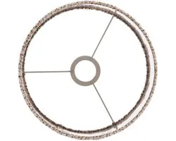 Light & Living - Abat-jour Okavi - marron - textile - Ø 25 cm - E27 - 2225295