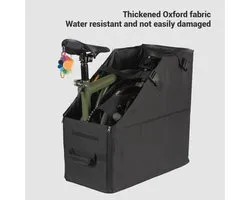 Allecto - Vouwbare Fietsopbergdoos - Waterdichte Transporttas - Ideaal voor Brompton en Dahon - Compact en Handig - Fietsaccessoires - Geschikt voo...