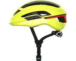 Casque de vélo Bluetooth CRNK Angler Alpha - Éclairage LED – Léger – 340 grammes – Boucle magnétique - Taille M - Couleur Lemon Fizz