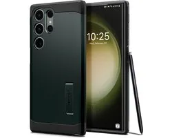 Spigen Tough Armor Samsung Galaxy S23 Ultra Hoesje Back Cover Groen