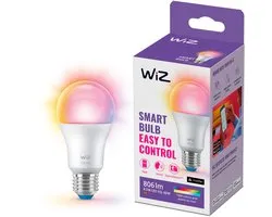WiZ Lamp - Gekleurd en Wit Licht - Slimme LED Verlichting - E27 fitting - 60W - Mat - Wi-Fi