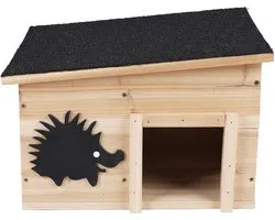 MON JARDIN egelhuis van natuurlijk hout – 32 x 26 x 20,5 cm