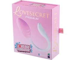 LoveSecret Premium LS55 Love Egg Couple Vibrator - Commandé par application - Rechargeable par USB - Rose - Vibromasseur Bluetooth pour couples
