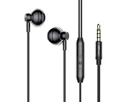 DrPhone Hi12 AUX1 - 3.5MM Jack In-Ear Oordoppen / 6 Bit - HiFi Stereo Headset met Mic + Volume Controle & Bass – Zwart