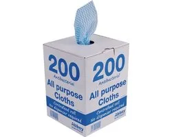Jantex multifunctionele antibacteriële doekjes blauw