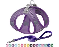 AIITLE Escape-Proof Teacup Dog Harness - Ultra-Thin Cooling Mesh & Reflective Trim, Perfect for Boston Terrier, Shih - ShopVlot