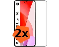 Screenprotector - 2 Stuks - Geschikt voor Xiaomi 12 Lite - Full Cover - Gehard Glas - Beschermglas - Tempered Glass - Screen Protector