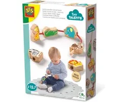 SES Creative Tiny Talents Perles à lacer en bois - Animaux