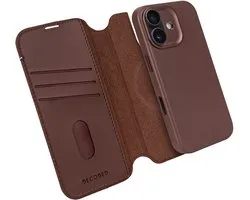 DECODED 2-in-1 Leren Detachable Wallet Hoesje Geschikt voor iPhone 17 - Magnetisch Afneembaar - met Pasjeshouder - Premium ECCO Leer - Geschikt voor MagSafe - Bruin