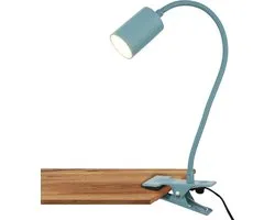 BRILONER Fleks – Bureaulamp – klemlamp – kantelbaar & klemmbaar – klemspot met warm wit licht – 3.5W – blauw – 40x10x6cm