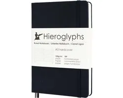 Hieroglyphs Notitieboek - A5 Gelinieerd - Zwart