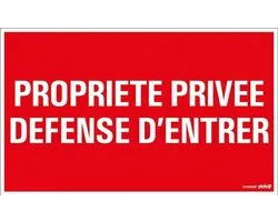 Pickup bord 33x22 cm - Propriete privee Defense d'entree